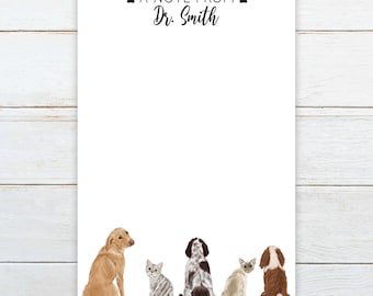 Personalized veterinarian notepad, vet tech gift, veterinarian gift, customized vet gift, vet tech week gift, animal notepad