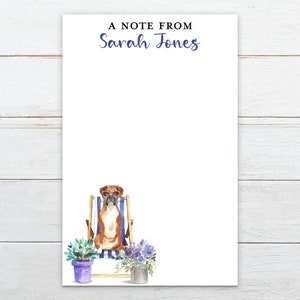 Gift for Boxer owner, Boxer dog notepad, personalized pet notepad, Boxer dog lover gift, Dog notepad gift for dog walker, gift for vet