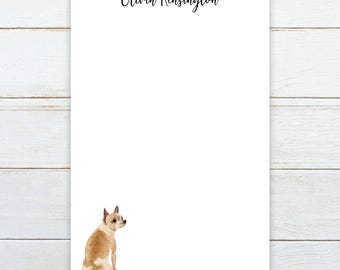 Gift for Chihuahua dog owner, personalized pet notepad, Chihuahua lover gift, personalized animal notepad, dog lover notepad