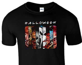 Horror Movie Blocks T-Shirt Adults Halloween Fancy Dress Tee Shirt Top