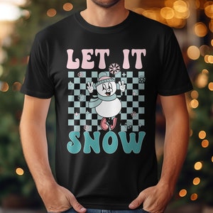 Cute Snowman Let It Snow T-Shirt, Winter Holiday Tee, Funny Christmas Shirt, Festive Snow Graphic Tee, Cozy Holiday Apparel, Cute T-Shirt