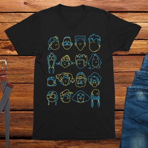 Années 90 School Cartoon Heads T-shirt homme adultes drôle récréation tee shirt top