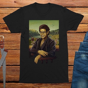Jurassic Malcom Painting Adults Unisex T-Shirt, funny t-shirts mens, funny graphic tees, cool mens tshirt, comedy t shirt, slogan t-shirts