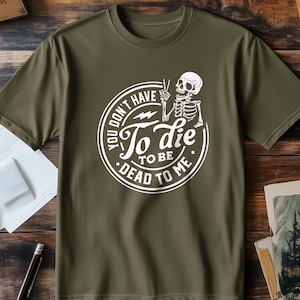 Maglietta grafica divertente, maglietta Worst Case You Die, maglietta grafica con scheletro alla moda, abbigliamento casual, maglietta con citazione alla moda, maglietta unisex, idea regalo