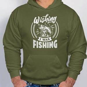 Wishing I Was  Hoody Super Soft Fishing Hoodies & Sweats
