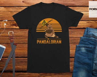 The Pandalorian Camiseta de hombre camiseta divertida camiseta nerd sci fi camiseta gráfica camiseta geek