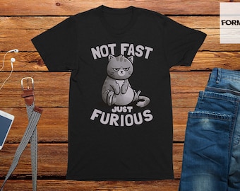 Not Fast Just Furious Cat T-Shirt, cat lover shirt, funny cat gift, cute cat t-shirt