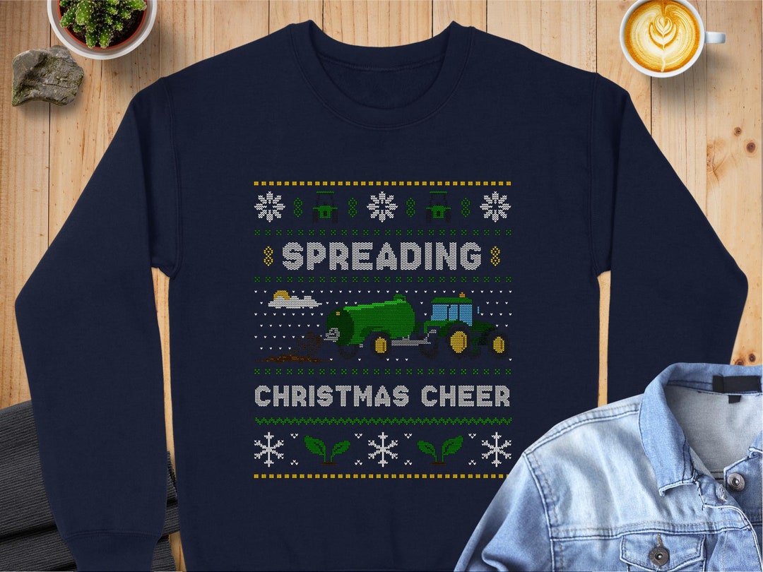 Spreading Christmas Cheer Sweatshirt, Tractor Holiday Sweater