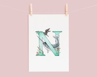 N letter print