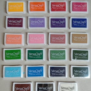 UITVERKOOP VersaCraft groot met grote kleurenselectie, stoffen stempelkussen, stempelinkt voor stof, papier, hout, Tsukineko
