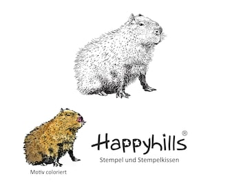 Capybara Stamp Capybara Guinea Pig Rodent Panama South America Trend Favorite Animal Cute by Happyhills
