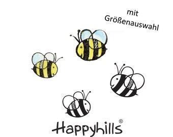 Abeille en deux variantes/taille, jolie abeille, occupée et heureuse, timbres d'été et de printemps de Happyhills