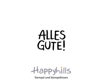 Alles Gute! Holzstempel von Happyhills, ob Geburtstag, Führerschein, neuer Job ... es passt einfach immer!