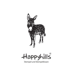 Esel Stempel Pferd, lange Ohren, Fohlen, Krippe, Weihnachten, Lieblingstier, klug und nett,  Kindermotiv von Happyhills