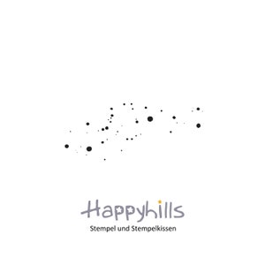 Sellos de manchas de colores, varios tamaños, confeti, salpicaduras de pintura, salpicaduras, en mal estado, fondo, puntos, cosmos, nieve de Happyhills