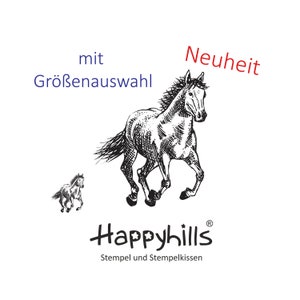 Pferde Stempel Hengst, Galopp, Mustang, Horse, Tier,  von Happyhills, auch in XL Größe erhältlich