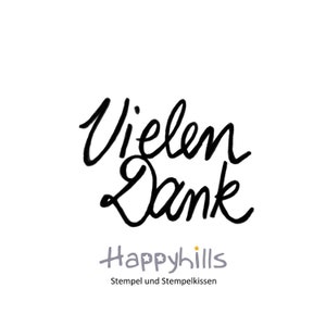 Vielen Dank Stempel von Happyhills, für dein Hilfe, Anteilnahme, Bestellung oder das Geschenk, es gibt viel Schönes auf der Welt!