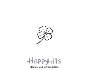 Lucky clover stamp lucky motif, a four-leaf clover should bring you luck, good luck,
