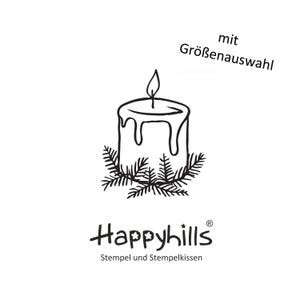 Kaarsenstempel Adventskrans, dennentak, licht, vuur, Kerstmis, dennenboom, kaarslicht van Happyhills