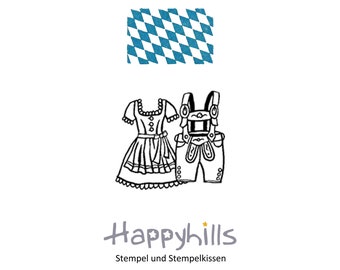 Gwand Lederhose Dirndl Holzstempel, Trachten, Bayern, Tradition, Oktoberfest, Ois Guade, zum Geburtstag, feiern mit Happyhills