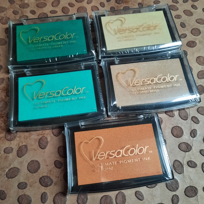 SALE VersaColor mini und groß Sonderfarben topaz, hellbraun, vanille, sand beige Stempelkissen von Tsukineko, Happyhills groß