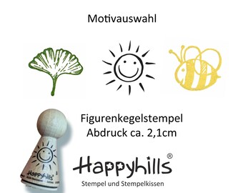 Favorite cone stamp selection or set, sun, bee, ginkgo, gift set, creative, garden, summer, birthday by Happyhills