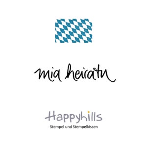 mia heiratn Stempel von Happyhills wunderschöne Einladung für eine bayrische Hochzeit