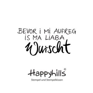Prima di arrabbiarmi, non mi interessa... francobollo bavarese, detto, testo divertente per biglietti, Baviera, di Happyhills