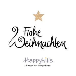 Frohe Weihnachten Stempel Handschrift, Kringel, Wichtelpost, Weihnachtskarten, Weihnachtspost, kreativ Basteln, geschwungen von Happyhills