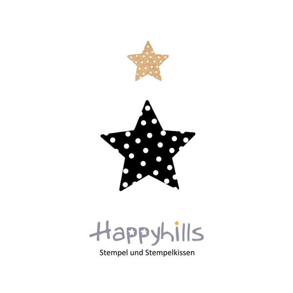 Stern mit Punkten in drei Größen, Pünktchen, Dots, Sternchen, Stars, Polarstern, Sternpunkt, schöner Weihnachtsstern von Happyhills