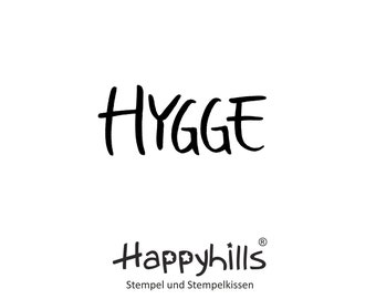 HYGGE Stempel die dänische Tradition, herzliche und angenehme Atmosphäre, das Gute und Schöne im Leben, Handschrift von Happyhills