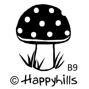 Fly agaric / Cloverleaf / Pig / Ladybug / Figure Cone Stamp selection by Happyhills Fliegenpilz B9