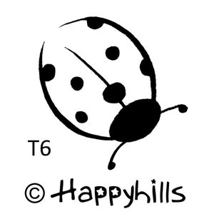 Fly agaric / Cloverleaf / Pig / Ladybug / Figure Cone Stamp selection by Happyhills Marienkäfer T6