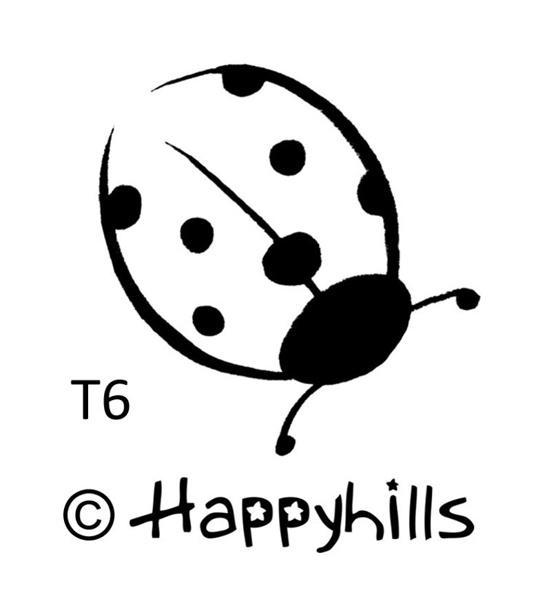 Fly agaric / Cloverleaf / Pig / Ladybug / Figure Cone Stamp selection by Happyhills Marienkäfer T6