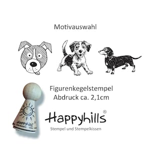 Hund Kegelstempel Auswahl oder Set, Dackel, Hundekopf, Welpe, Beagle, Familienhund, Kinder, Tiere, Geburtstag, Geschenk von Happyhills