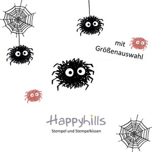 Spinne Stempel ein süßer Architekt mit viel Kreativität auch ein Virus, Halloween, Spinnennetz, Fäden, Gespintst  von Happyhills