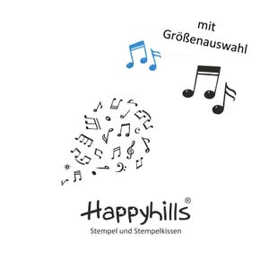 Tampon note de musique Happyhills, bulle de dialogue avec notes, forme de larme, décoration à disperser, motif confettis, musique, note, chant, instrument