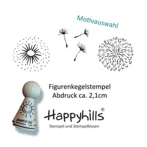 Pusteblume Kegelstempel Auswahl oder Set, Schirmchen, Löwenzahn, Feuerwerk, Explosion, Trauer, Natur, Sommerwiese von Happyhills