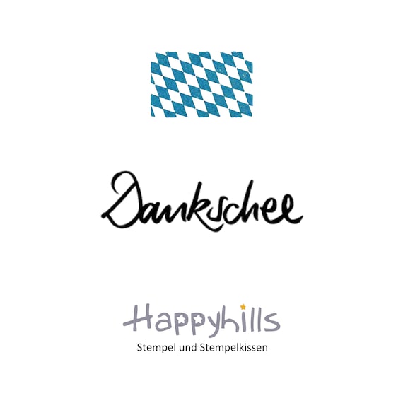 Dankschee Stempel von Happyhills i sog Danke auf bayrisch Etsy