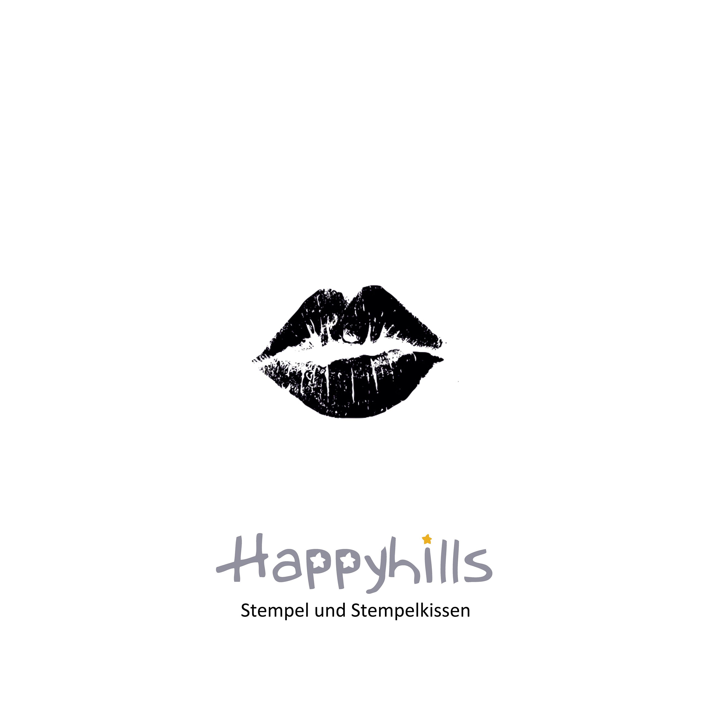 Kiss Mouth Wood Stamp By Happyhills Kisses Bussi Schmatzer Etsy