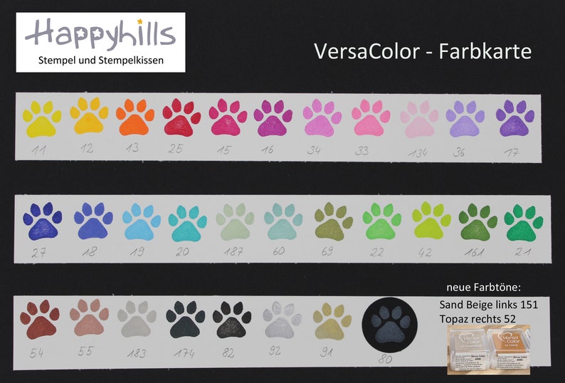 VersaColor mini avec un grand choix de couleurs, tampon encreur, encre brillante également pour papiers foncés Tsukineko, Happyhills image 8