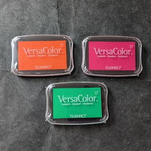 VersaColor NEON Farben groß, Pink, Green, Orange, Leuchtfarben, Signalfarbe, Fluo, Grell, Neuheit,  Tsukineko, Happyhills