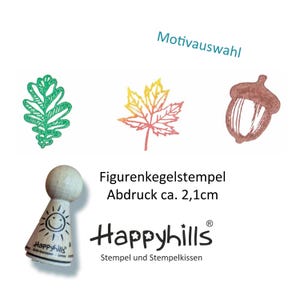 Selección o conjunto de sellos de cono de otoño, hoja de arce, bellota, hoja de bellota, bosque, naturaleza, ardilla, follaje, sello de hojas de Happyhills