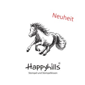 Pony Stempel kleines Pferd, galoppiert, Horse, Haflinger, Stall, Galopp, Tier,  von Happyhills