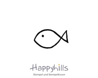 Fisch Stempel von Happyhills, schöne klassische Form für wunderbare Karten zur Konfirmation, Kommunion, Taufe und Urlaub