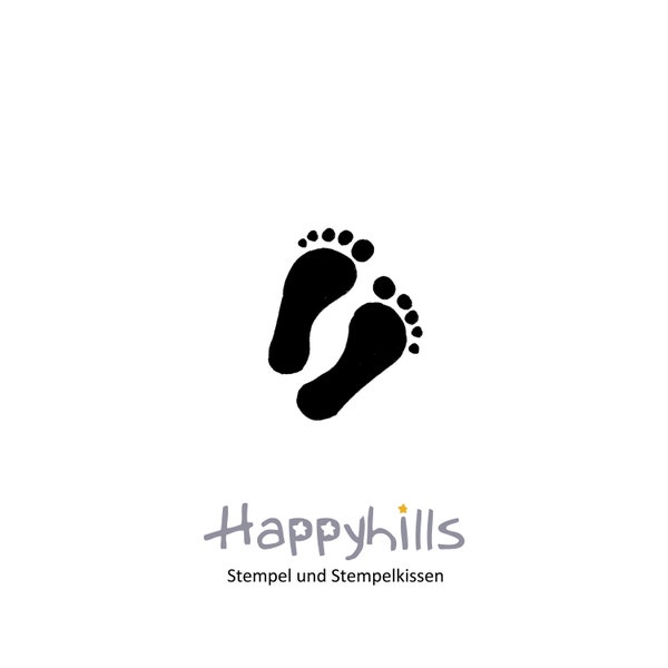 Babyfüße Stempel von Happyhills, Barfuss, Fussabdruck für Strand, Urlaub, Taufe und andere gute Gefühle und Anlässe