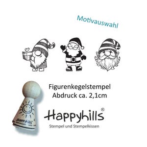 Selección o set de sellos de cono de gnomo, gnomo, Papá Noel, tarjetas, bricolaje, regalo, invierno de Happyhills