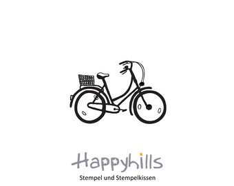 Fahrrad Holzstempel von Happyhills, ob Ausflug oder Fahrradtour, perfekt für Urlaub, Reisegutschein oder als Deko für Fotobuch