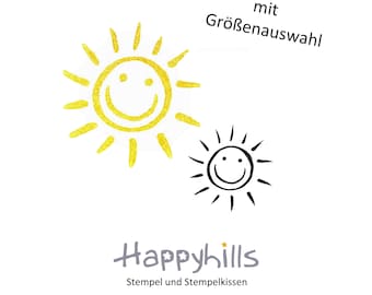 Sun stamps a friendly, radiant face, smiley, the sun is smiling here and always puts you in a good mood! by Happyhills