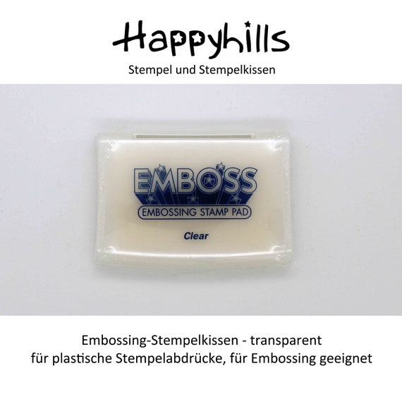Embossing Stempelkissen transparent, Clear, Kleber für Embossingpulver und Stempel von Tsukineko von Happyhills